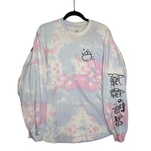 Disney Star Wars Grogu Spirit Jersey Tie Dye Top Womens Large The Mandalorian